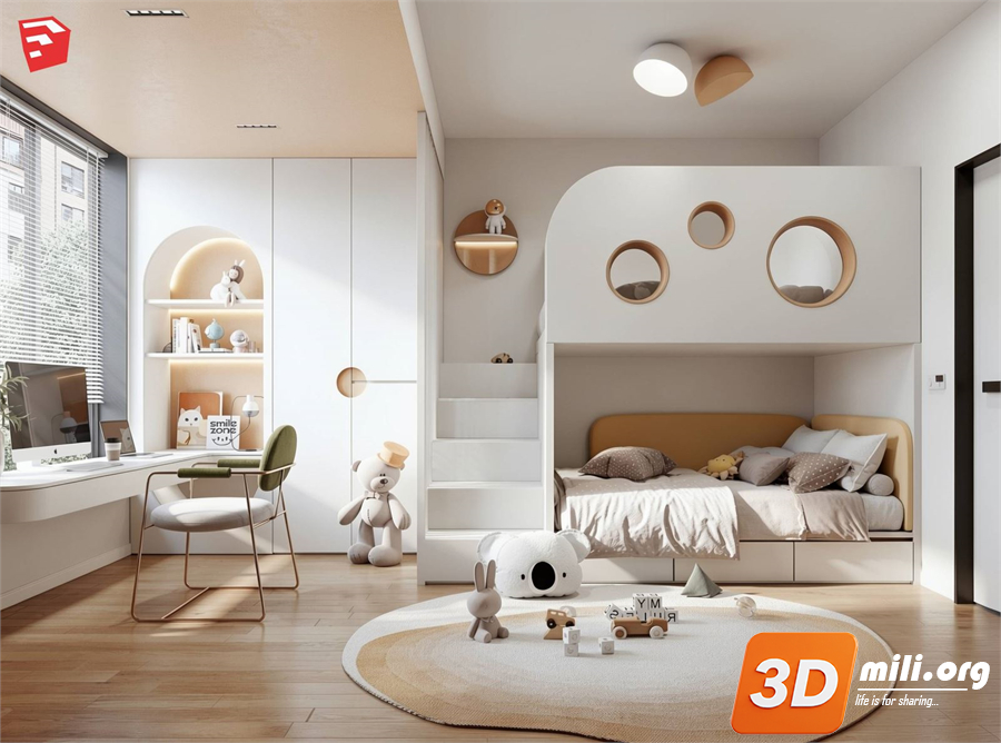Children Room Scenes Skp FIles 